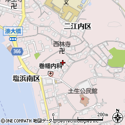 広島県尾道市因島土生町宇和部区1662周辺の地図