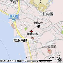 広島県尾道市因島土生町宇和部区1664周辺の地図