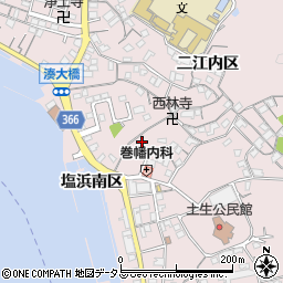 広島県尾道市因島土生町宇和部区1664周辺の地図