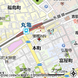 東横ＩＮＮ丸亀駅前周辺の地図