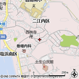 広島県尾道市因島土生町宇和部区1602周辺の地図