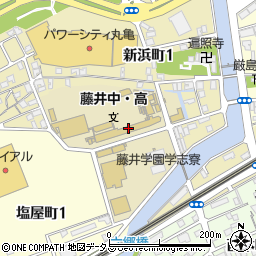 香川県藤井中学校周辺の地図