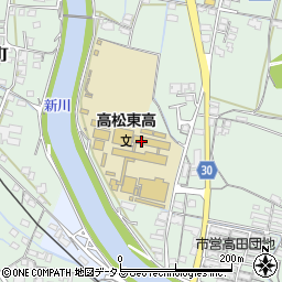 香川県立高松東高等学校周辺の地図