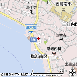 広島県尾道市因島土生町宇和部区1677-3周辺の地図