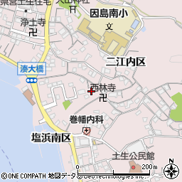 広島県尾道市因島土生町宇和部区1670周辺の地図