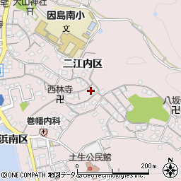 広島県尾道市因島土生町宇和部区1523-7周辺の地図