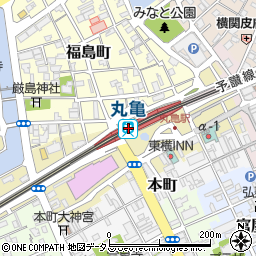 香川県丸亀市周辺の地図