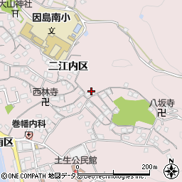 広島県尾道市因島土生町宇和部区1620-1周辺の地図