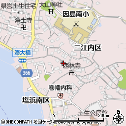 広島県尾道市因島土生町宇和部区1669周辺の地図