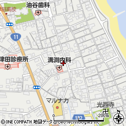 香川県さぬき市津田町津田1049-2周辺の地図
