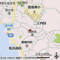 広島県尾道市因島土生町宇和部区1516-4周辺の地図