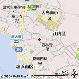広島県尾道市因島土生町宇和部区1516-9周辺の地図