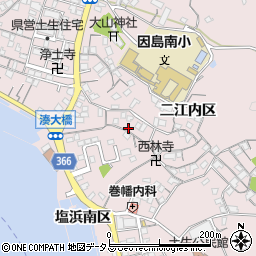 広島県尾道市因島土生町宇和部区1516-5周辺の地図