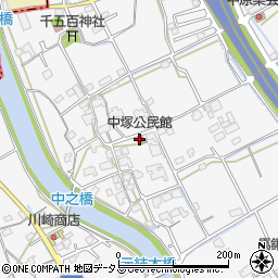 中塚公民館周辺の地図
