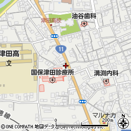 香川県さぬき市津田町津田1658-2周辺の地図