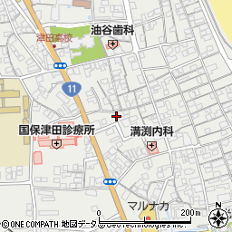 香川県さぬき市津田町津田1074-1周辺の地図