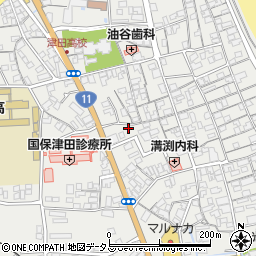 香川県さぬき市津田町津田1075周辺の地図