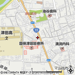香川県さぬき市津田町津田1655-8周辺の地図