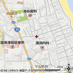 香川県さぬき市津田町津田1054周辺の地図
