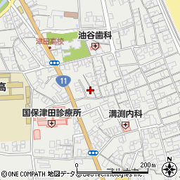香川県さぬき市津田町津田1080-3周辺の地図