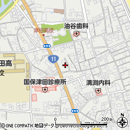 香川県さぬき市津田町津田1079-4周辺の地図