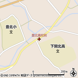 豊北高校前周辺の地図