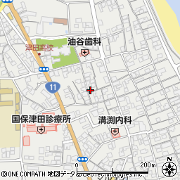 香川県さぬき市津田町津田1105-2周辺の地図