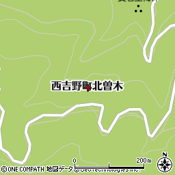 奈良県五條市西吉野町北曽木周辺の地図
