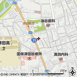 香川県さぬき市津田町津田1080-15周辺の地図