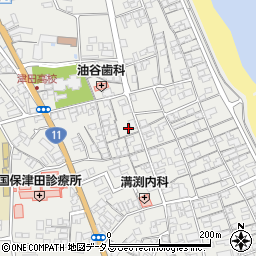 香川県さぬき市津田町津田1100周辺の地図