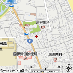香川県さぬき市津田町津田1080-5周辺の地図
