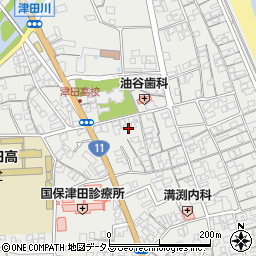 香川県さぬき市津田町津田1088-4周辺の地図