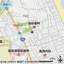 香川県さぬき市津田町津田1088-10周辺の地図