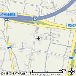 香川県高松市中間町446-22周辺の地図