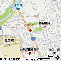 香川県さぬき市津田町津田1454-6周辺の地図