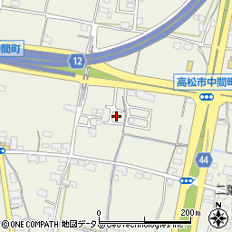香川県高松市中間町448-12周辺の地図