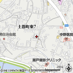 香川県丸亀市土器町東7丁目255周辺の地図