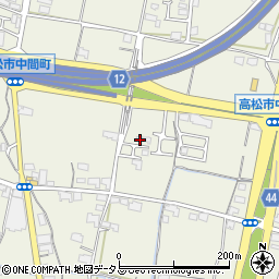 香川県高松市中間町446-17周辺の地図