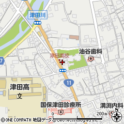 香川県さぬき市津田町津田1454-7周辺の地図