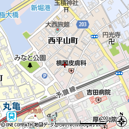 香川県丸亀市西平山町周辺の地図