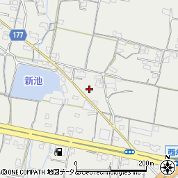 円座香西線周辺の地図