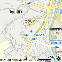 広島県呉市焼山西3丁目周辺の地図