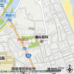香川県さぬき市津田町津田1447-1周辺の地図