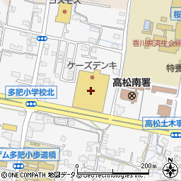 ケーズデンキ高松本店周辺の地図