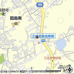 広島県尾道市因島三庄町四区周辺の地図