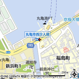 西汐入橋周辺の地図