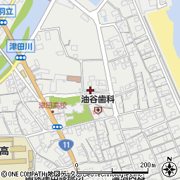 香川県さぬき市津田町津田1447-2周辺の地図