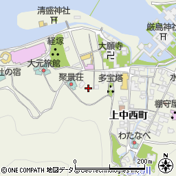 広島県廿日市市宮島町南大西町周辺の地図