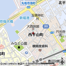 香川県丸亀市西平山町224周辺の地図