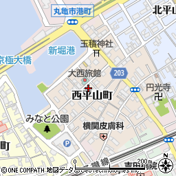 香川県丸亀市西平山町223周辺の地図